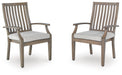 Rainier Ranch - Arm Chair With Cushion (Set of 2) - Brown / Beige Signature Design by Ashley®