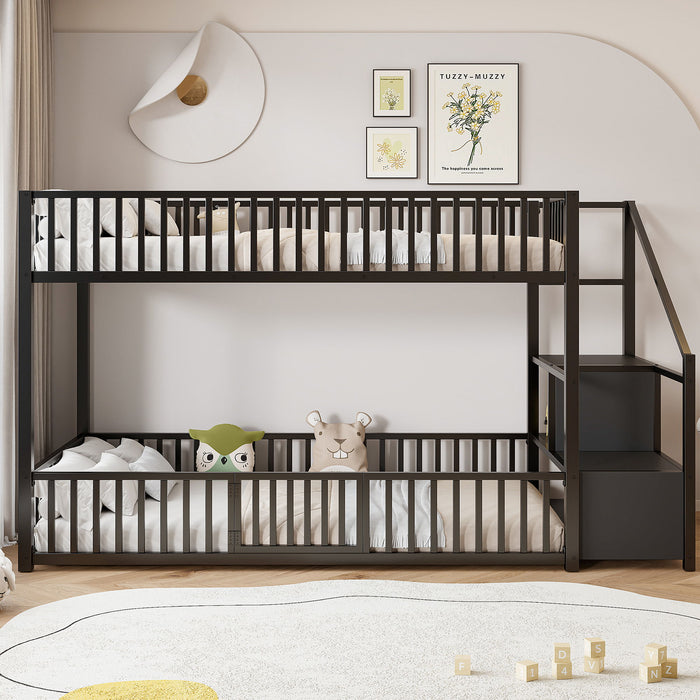 Bunk Bed With Storage Ladder, Compact Design Dreamland