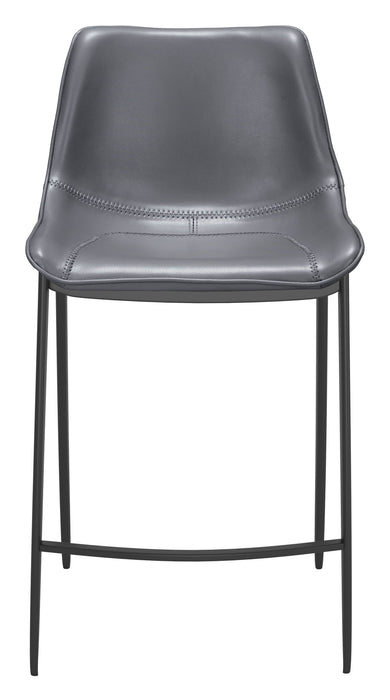 Magnus - Counter Chair (Set of 2) - Dark Gray / Black Zuo Modern