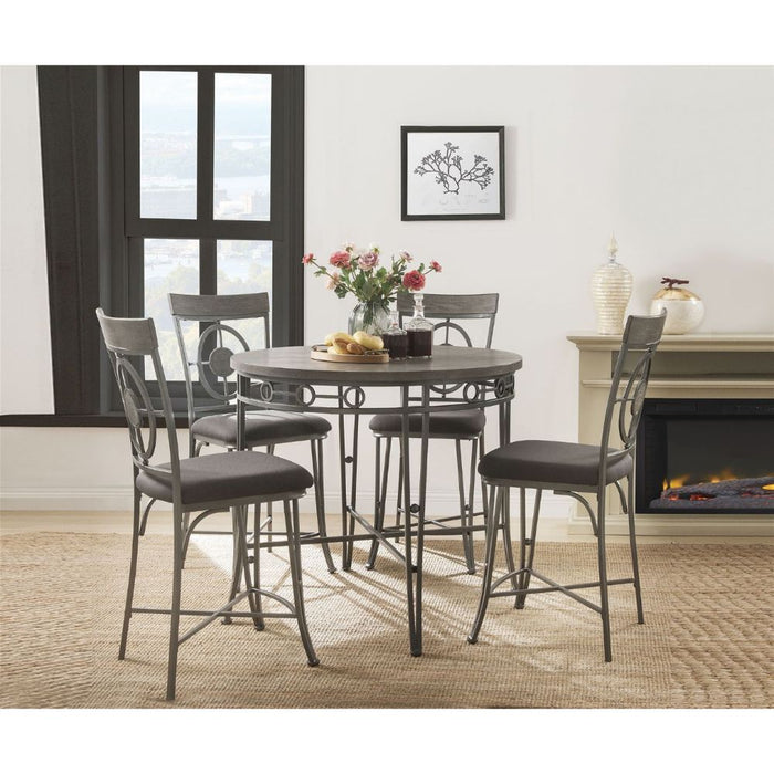 Landis - Counter Height Table - Oak & Gunmetal ACME