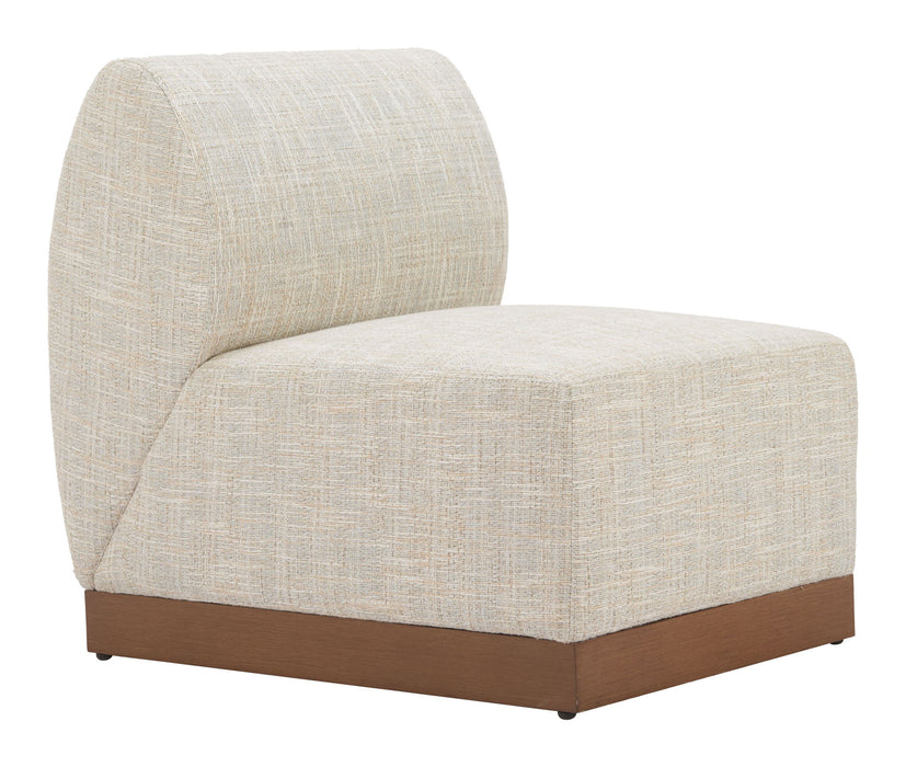 Christy - Armless Chair - Beige Zuo Modern