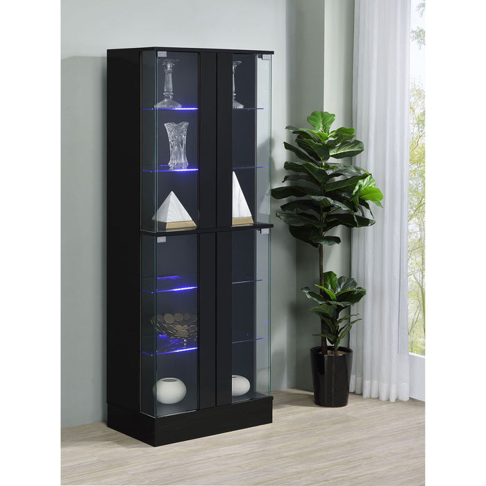 Gilbert - 4 Door LED Curio Display Cabinet Furniture Max