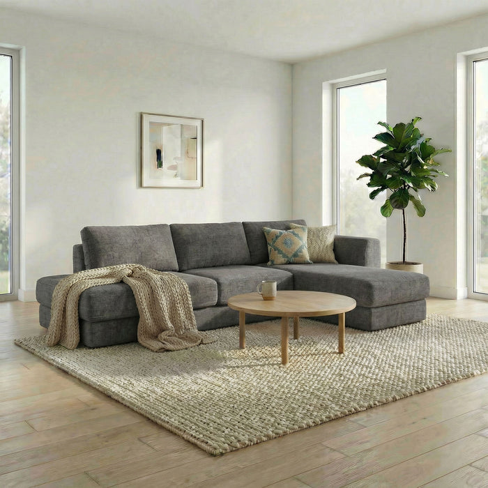L-Shaped Modular Sofa With Double Layer Cushion Noble House