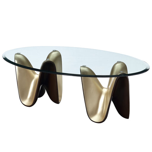 Houston - Cocktail Table - Brushed Gold Michael Amini