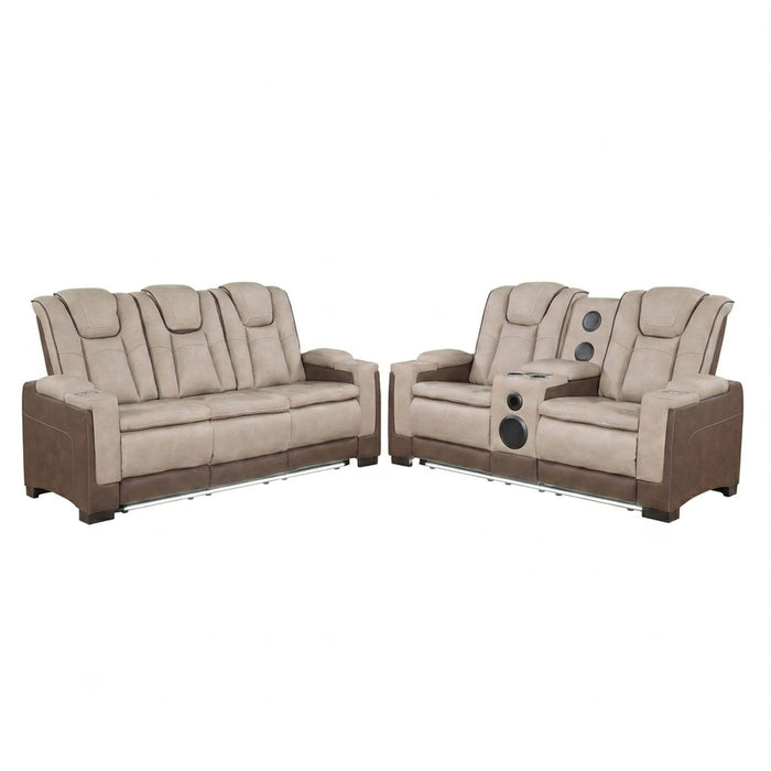 Bruno - Power Reclining Living Room Set With LED Lighting Matrix Furniture Group