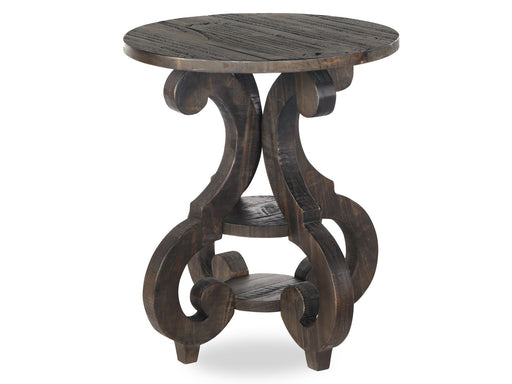 Bellamy - Round Accent End Table - Weathered Pine Magnussen Furniture