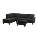 L - Shaped 3 Piece Sectional Sofa With Chaise, Storage Ottoman & Cup Holders Home Essentials