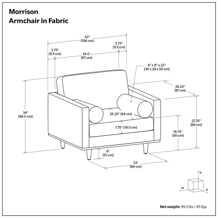 Morrison - Wide Arm Chair Simpli-Home