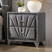Nightstand, 2 Drawer Upholstered Frame - Gray Home Essentials