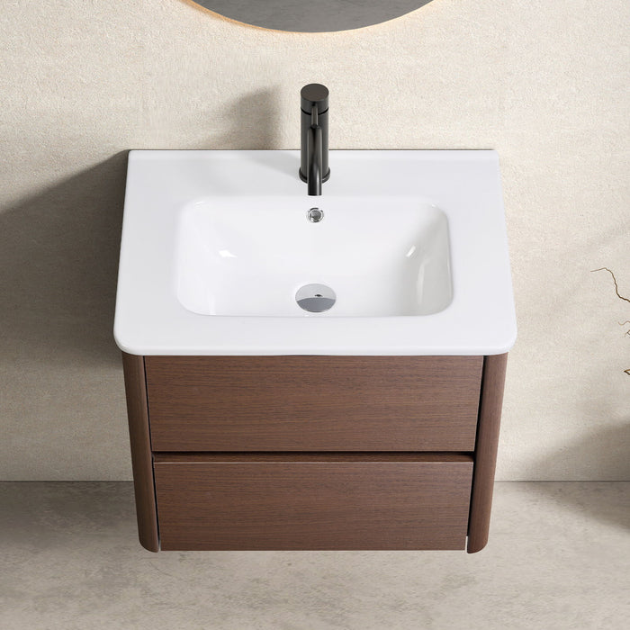 Wall Mounted Floating Bathroom Vanity With Sink And Cabinet Home Essentials