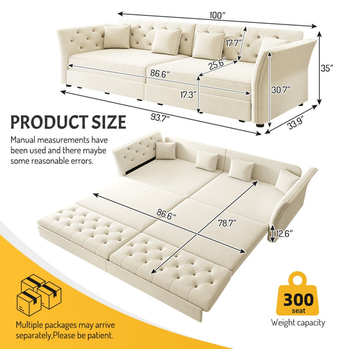 Oversize Pull Out Sofa Bed For Living Room Home Essentials