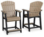 Fairen Trail - Barstool (Set of 2) - Black / Driftwood Signature Design by Ashley®