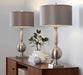 Joan - Contemporary Table Lamp (Set of 2) - Nickel / Gray Satin Lumi Source