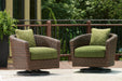 Horizon Hall - Swivel Lounge With Cushion - Brown / Green Signature Design by Ashley®