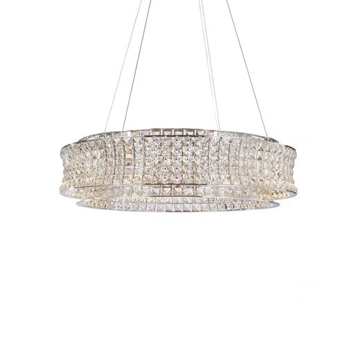 Michael Amini Lighting - Galaxy 32" Round LED Crystal Chandelier - Chrome Michael Amini