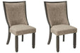 Tyler Creek - Dining UPH Side Chair (Set of 2) - Framed Back - Black / Grayish Brown Signature Design by Ashley®