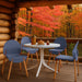 4 Piece Set Of Single Chairs, Traditional Elements With Round Table Home Essentials