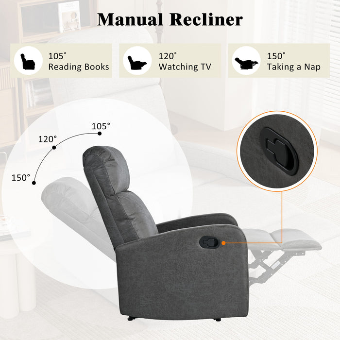 Modern Recliner Manual, Home Theater Chair With Adjustable Backrest