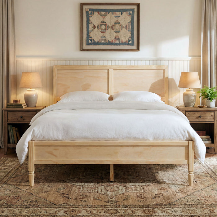 Classic Platform Bed Frame With Panel Headboard Artistry At Home