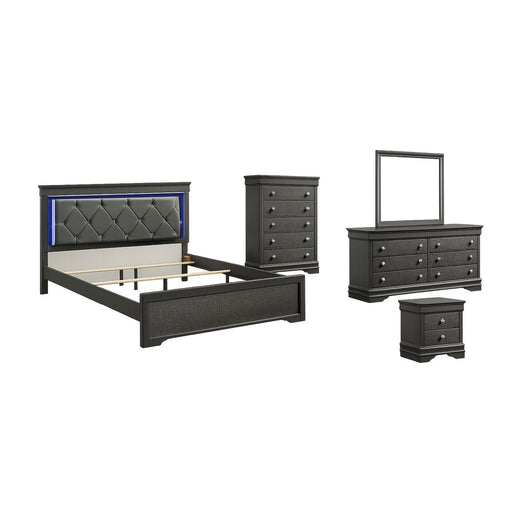 Blaze - Modern Bedroom Set With LED Headboard Matrix Furniture Group