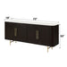 Clayten - Server - White Natural Marble Top & Espresso ACME