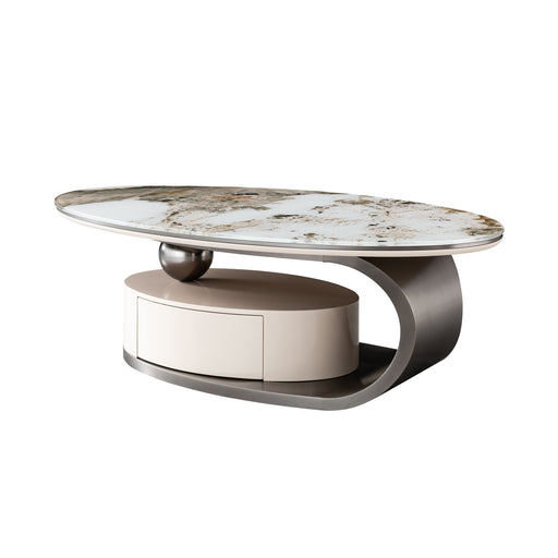 Oval Coffee Table With Drawer Home Essentials
