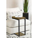Snack Table With Industrial Base Furniture Max