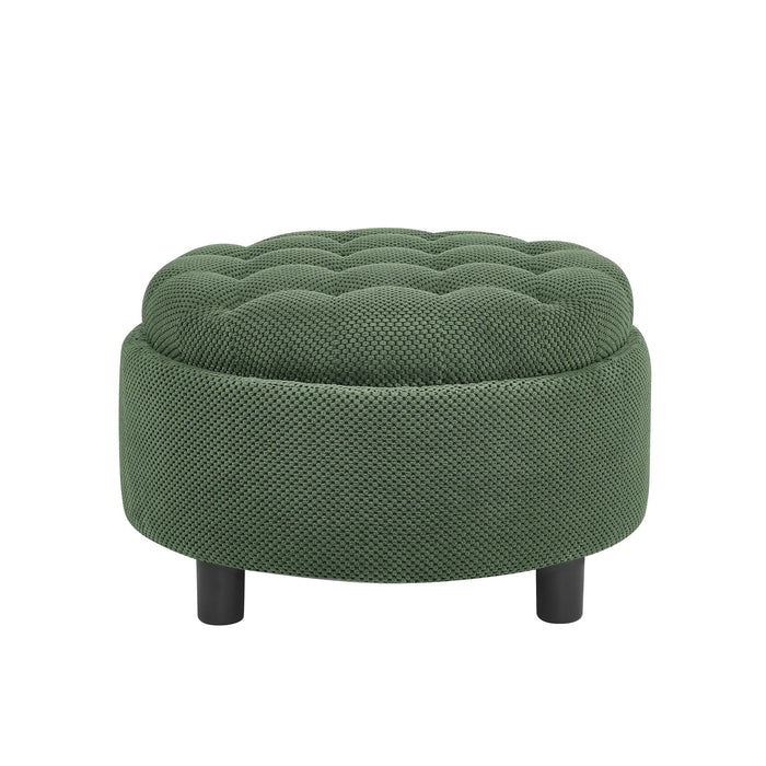 Storage Round Footstool Table Ottoman Home Essentials
