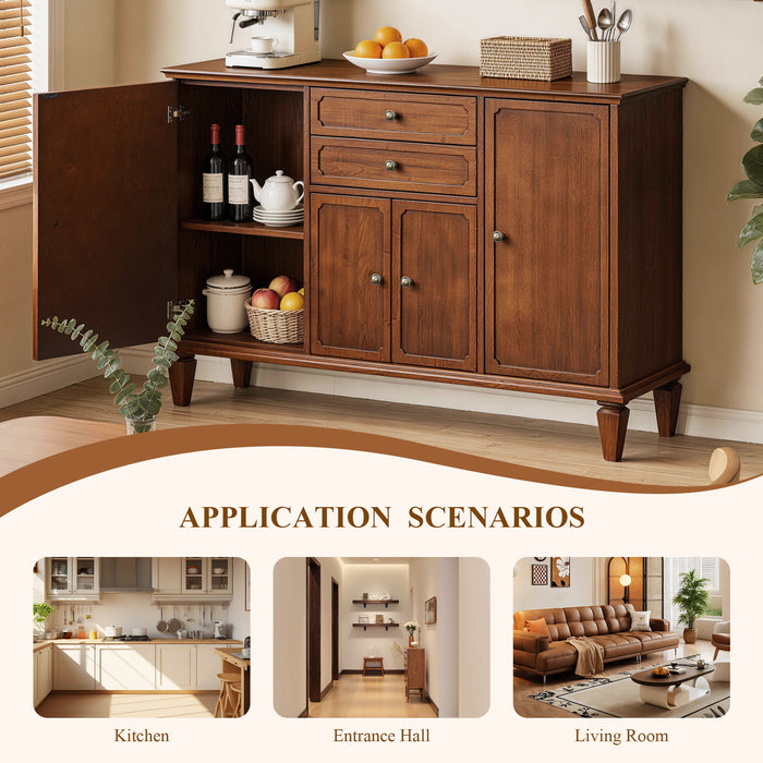 Sideboard Buffet Cabinet With 4 Doors And 2 Drawers, Console For Kitchen Home Essentials
