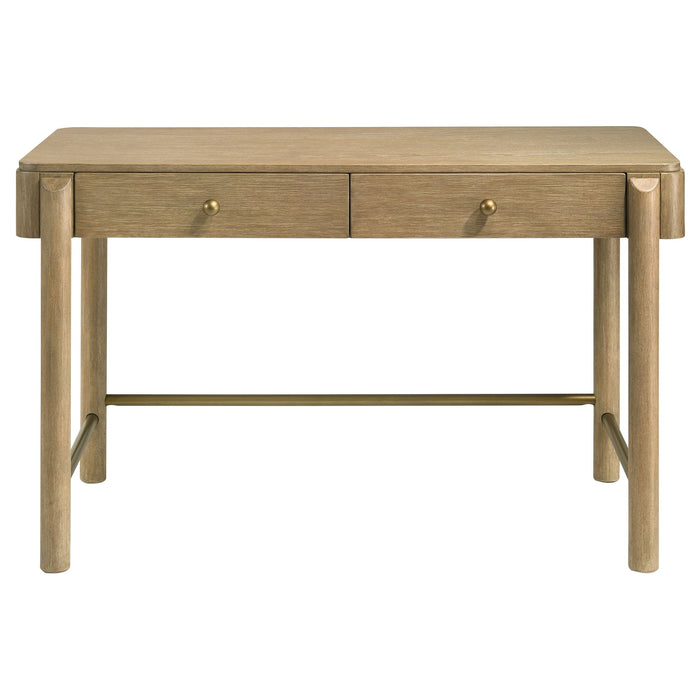 Benson - 2 Drawer Vanity Desk Makeup Table - Sand Furniture Max