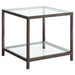 Weston - 1 Shelf Side End Table - Nickel Furniture Max
