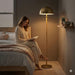 Allure - 2 Light Floor Lamp, Gold, Natural Tube, Double On / Off Pull Chain - Gold / Rattan Ashcroft Furniture