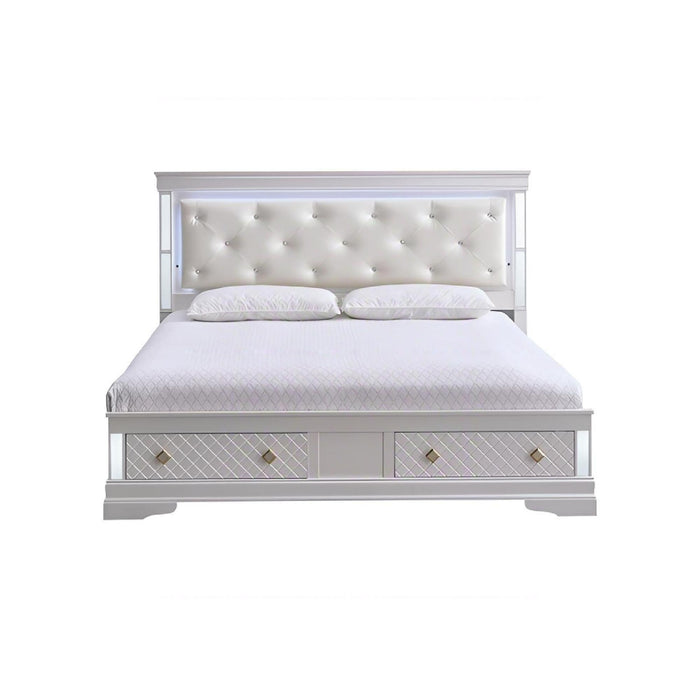 Verona - Bed With LED Accent Lighting, 2 Drawers Glory Furniture