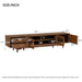 Modern TV Stand With Fluted Glass Doors & 2 Drawers Hearth and Haven
