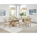 7 Piece Rectangular Dining Table Set With Chair - Oak Furniture Max