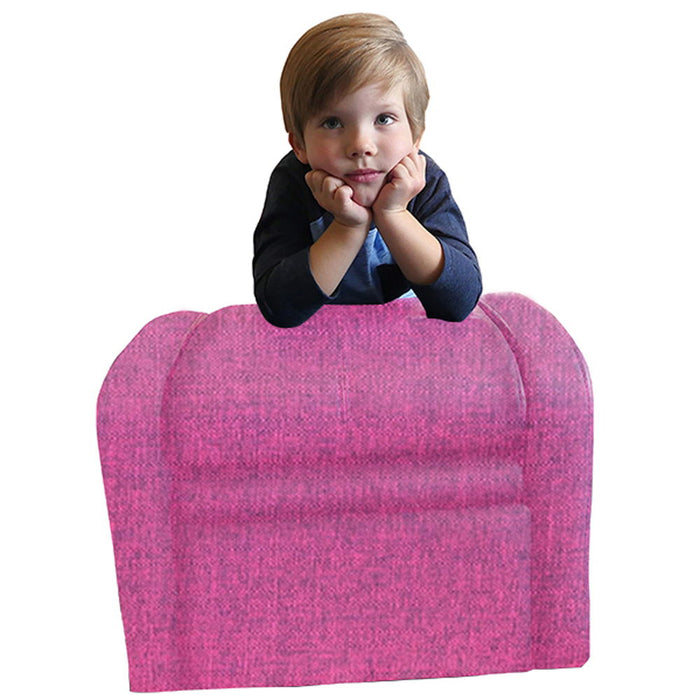Kids Comfy Upholstered Recliner Chair with Storage - Pink