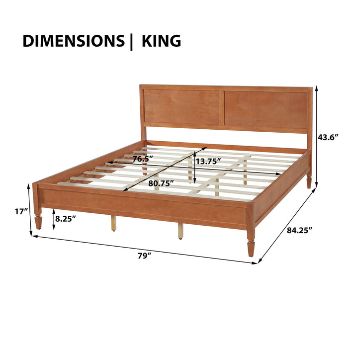 Classic Platform Bed Frame With Panel Headboard Artistry At Home