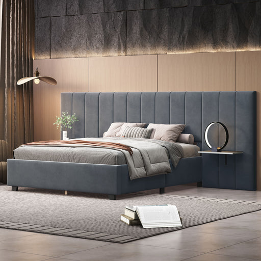 Upholstered Platform Bed With Big Headboard Halcyon Home