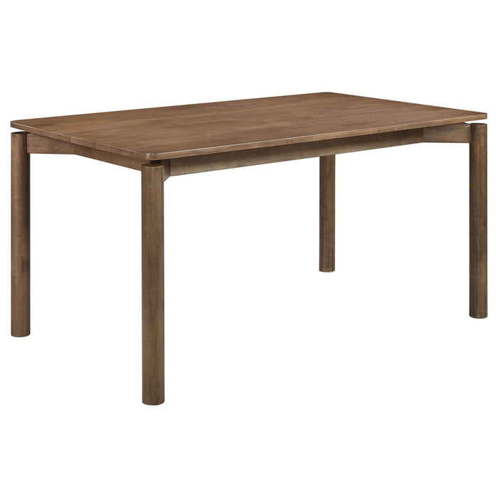 Svenstra - Rectangular Dining Table Set With Armless Side Chairs, Wood, Natural Walnut, 59 X 35.5 X 30 Inches Furniture Max