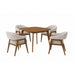 Miller - 5 Piece Set (39" Square Dining Table With 4 Arm Chairs) - Walnut / Gray New Classic
