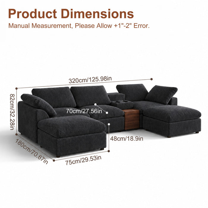 Modular Cloud Couch With Storage Console Home Essentials