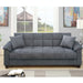 Adjustable Sofa With Hidden Storage And USB Port, Plush Cube Pattern Couch With Pillows - Gray Home Essentials