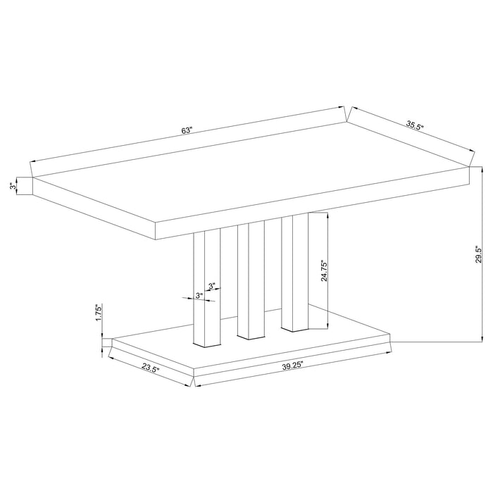 Creston - Rectangular Dining Table - White Furniture Max