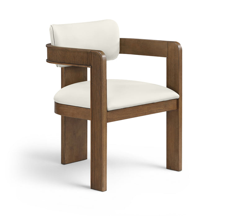 Sacha - Vegan Leather Upholstered Dining Chair With Brown Base (Set of 2) Meridian Furniture