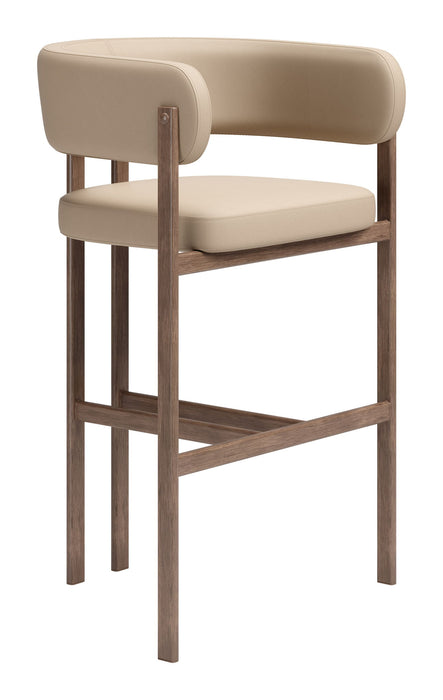 Ruge - Barstool (Set of 2) - Beige Zuo Modern