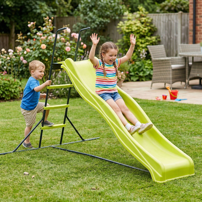 Xsl003G - Indoor Freestanding Playground Equipment Slide For Children - Green Daily Nest