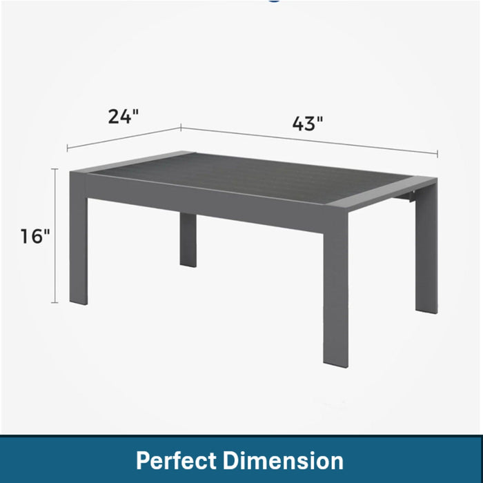 Modern Rectangle Outdoor Coffee Table
