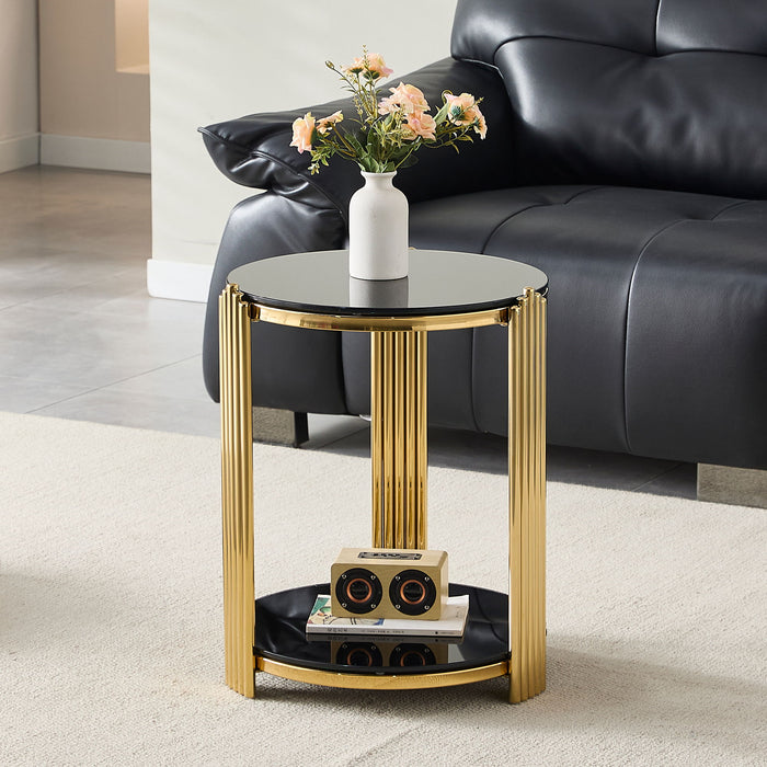 Round Table With Double Layer Storage Home Essentials