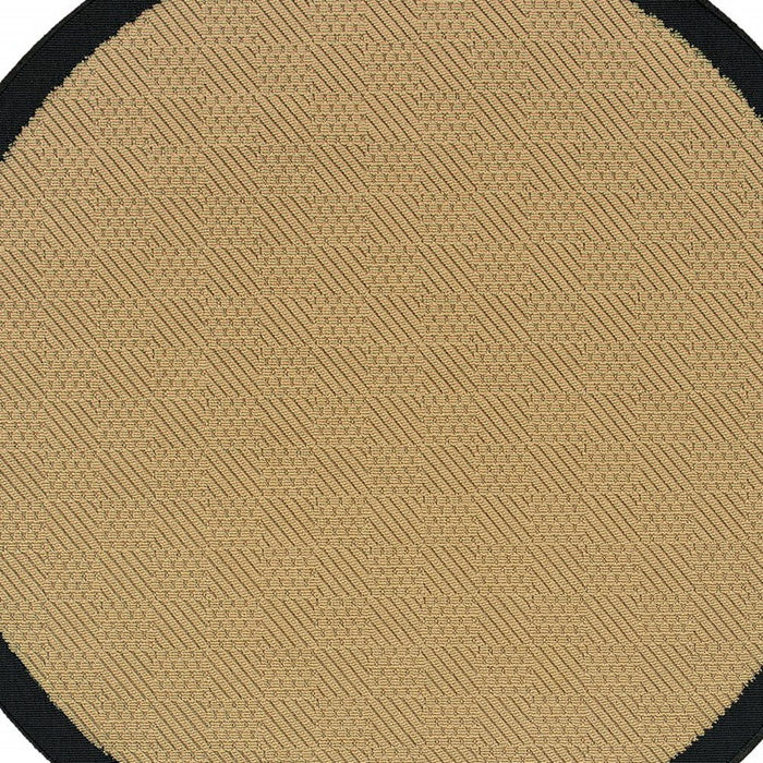 8' X 8' Indoor / Outdoor Area Rug - Beige / Black