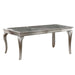 Rectangle Dining Table With Carved Accents - Champagne / Silver Home Essentials